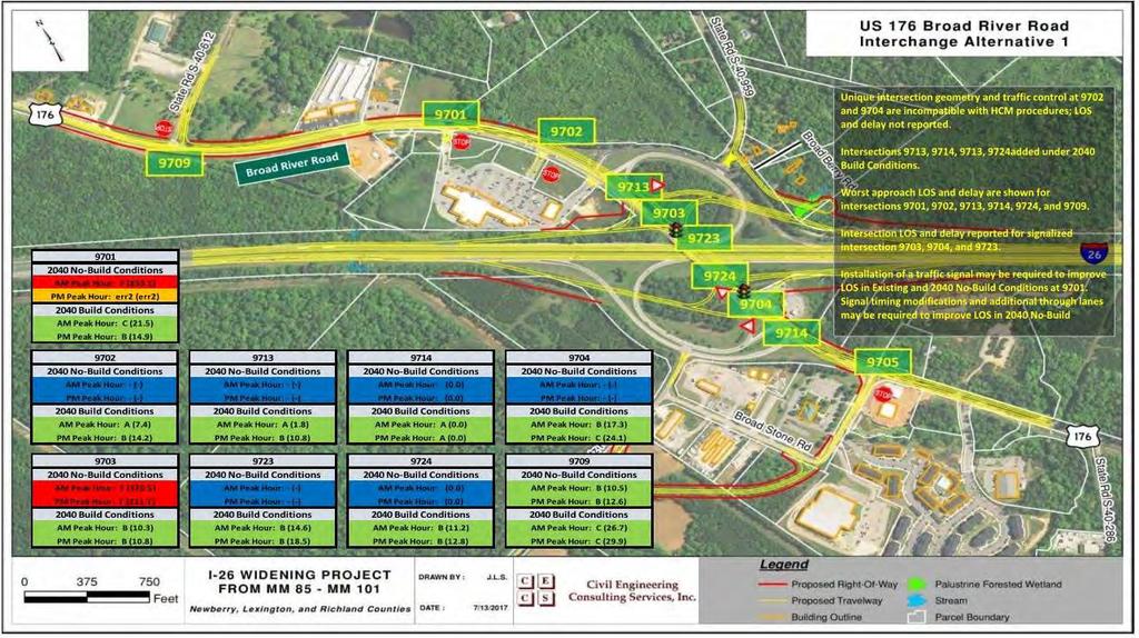 Interstate 26 Widening Traffic Analysis Report Figure 85 - Exit 97: