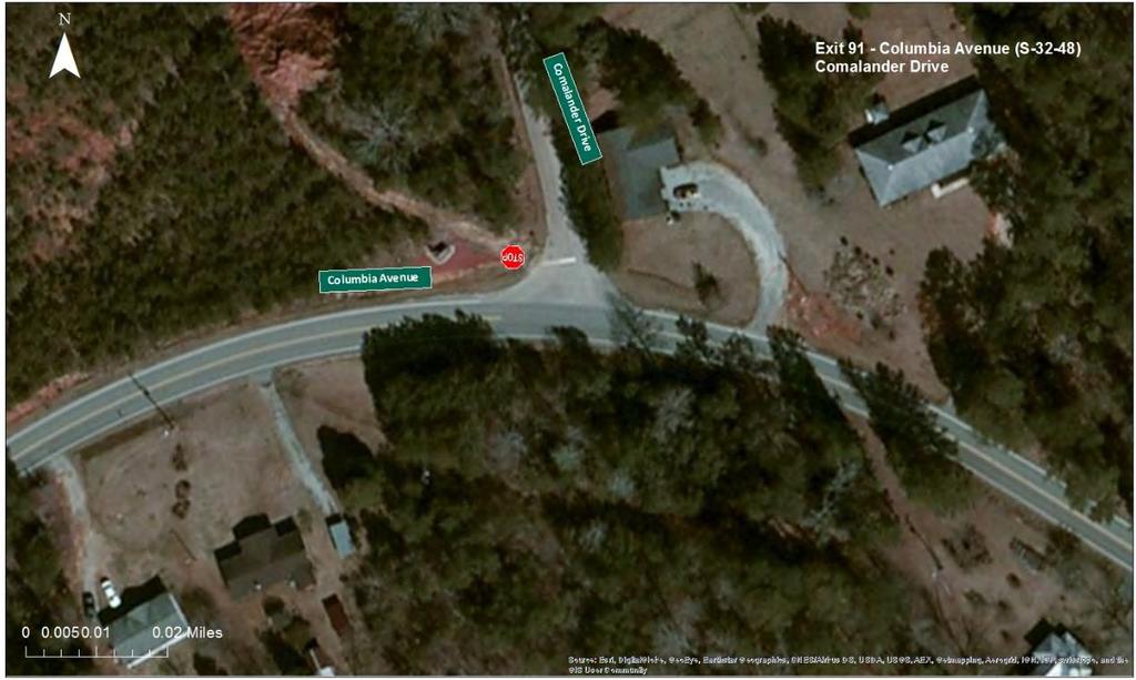 Interstate 26 Widening Traffic Analysis Report Figure 19 - Exit 91: Columbia Avenue at Comalander Road \ Exit 97 Broad River Road (US 176) This interchange is a partial cloverleaf interchange with
