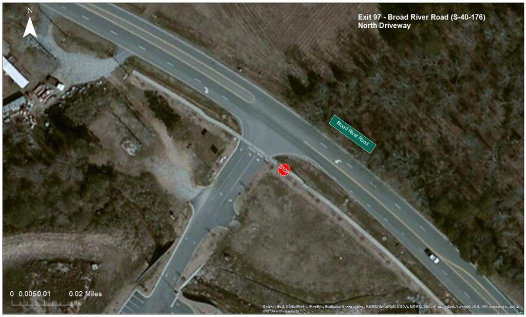 Interstate 26 Widening Traffic Analysis Report Figure 28 - Exit 97: Broad River Road at Westbound Ramps and North Driveway Broad River Road with West Shady Grove Road The intersection of Broad River
