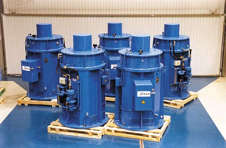 The motors must withstand the stresses transmitted to them from the pumps (continuous downward of 120 kn and