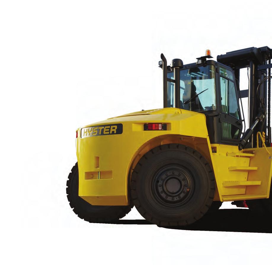 TIER 4 ENGINE TECHNOLOGY Hyster Company worked closely with engine partner, Cummins, Inc., to develop a compliance solution while simultaneously improving and lowering the total cost of ownership.