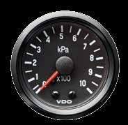PRESSURE GAUGES, mechanical Suitable for most vehicles and machines. Can be used on most nonaggressive gases and liquids. Supplied with nut and cone for 3/16 PVC tubing. Illumination 12V included.