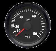 SPEEDOMETERS, automotive Illumination through dial and pointer. 12V globe included.