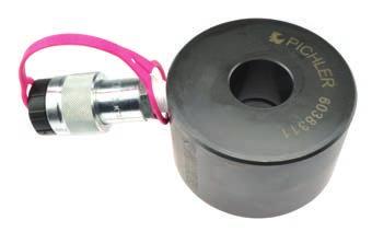 inclusiv Hydraulic Hollow Piston Cylinder and Wheel Bearing Spindle 450mm Hydraulic Set