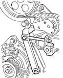 for tensioner 1 KL-1682-12 K KL-1682-12 K Locking Tool Set Alfa Romeo V6 2.5 24 V Suitable for Alfa Romeo 3.0 L; 2.5 L V6 24V TwinCam engines (AR324.01) e.g. on Alfa Romeo 156 (97-).