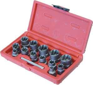 Exhaust-System KL-0181-6 Stud Extractor and Inserting Tool Set KL-0181-6 For removal and replacement of threaded studs (setscrews). Right- or left-hand thread. Drive outer: 21 mm Drive inner: ½" 1.