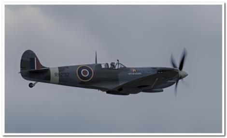 as it comes past. One of the most impressive was Spitfire R SM845 in all over Silver livery.