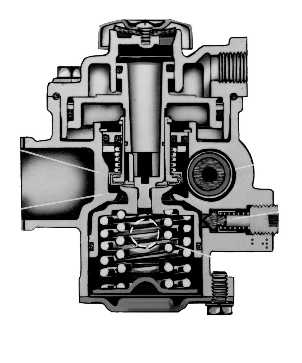 VIEW. INSET FIGURE 2 - INVERTED VIEW DESCRIPTION The Bendix R 7 modulating valve is used in conjunction with a dual air brake system and spring brake actuators.