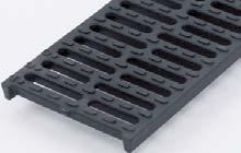 Traditional gratings for Load Class C 250 applications Product code 3073 Intercept ductile iron 3073DL Length 73 overall 2 Slot width /hole dia 2 x 30 Intake area mm 2 /m 59 Anti shunt feature Weight