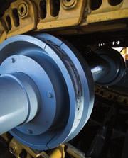 Tail shaft and traction wheels The traction wheels are a cast steel segmented design mounted to a steel hub, to allow maintenance and removal without the need to split or dismantle the feeder chain.