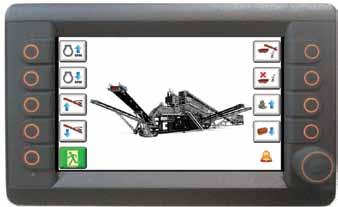 detection On-screen display of all key Parameters inc: - Inlet water Flow - Cyclone pressure - Hydraulic oil level and temperature - All motors load currents and voltages Radio control of - Plant