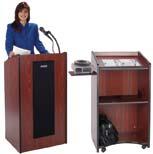 NON SOUND LECTERNS (A) TRAVEL LITE FOLDING TABLE T0P LECTERN Solid wood Reading table's 1/2" raised edge keeps papers in place. Stands 12" tall.