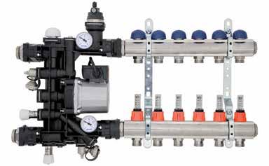 This unit is ready for the connection of a T2 Topway manifold for underfloor heating when used with either: * a 3 point actuator, code 2817210 230V or 2817220 24V and weather compensating kit