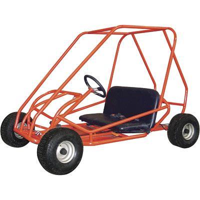Implementation: Mechanical Brushed DC electric motor H-bridge integrated circuit (ability to reverse the go kart) Maximum go kart speed: 20 mph The chassis, roll cage and wheels are all part of