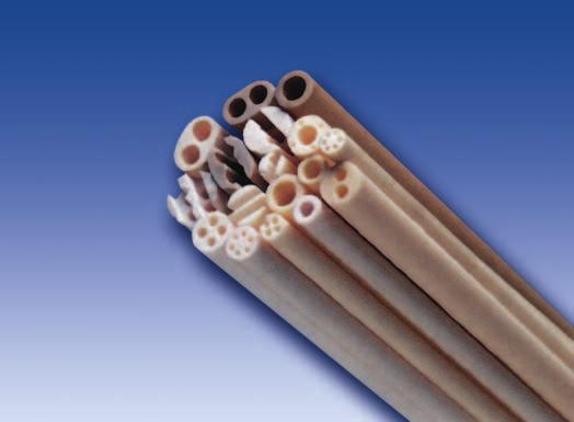 Two-bore and four-bore insulating tubes AluSIK-99 ZA, type C 799 TEH Order No. Bores Outer Inner diameter diameter R 250 2 2.2 0.5 R 251 2 3 0.8 R 252 2 3 x 2 oval 0.8 R 253* 2 4 1 R 254* 2 6 1.