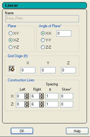 The STAAD.Pro interface will appear as shown in Figure 5. Figure 7: The Base_Plate grid is shown in the Graphics Window. 7. Draw the outline of the base plate using beam elements.
