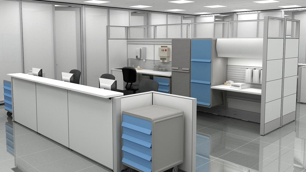 Work Environments Putting Your People First The quality of a Healthcare workplace has a significant impact on the quality of care provided. Some non-standard finishes shown.