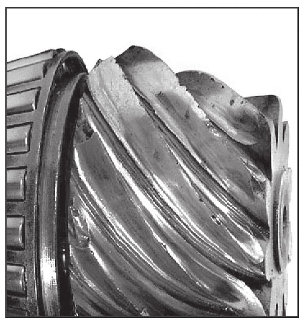 Failures and Causes The drive pinion teeth deteriorate until it assumes the form of a knife blade due to
