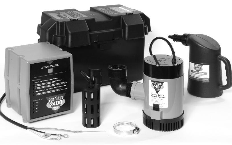 Introduction The PHCC Pro Series 2400 A/C-D/C backup sump pump is designed as an emergency backup system to support your main AC sump pump, and it will automatically begin pumping any time the float