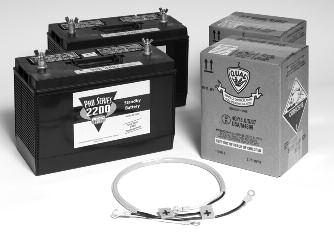 Control Unit To extend the battery run time, two batteries may be connected to the Pro Series 2400 system by purchasing a second battery and acid pack, as well as a set of battery jumper cables.