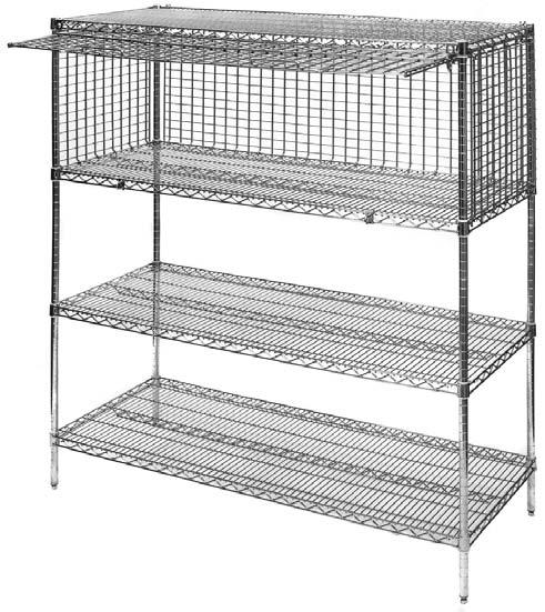 SECURITY UNITS Super Erecta Shelf SECURITY Modules for Standard 24" (610mm) Wide Super Erecta Shelf Wire Units Designed to convert a standard 24" (610mm) wide unit into a combination of open and