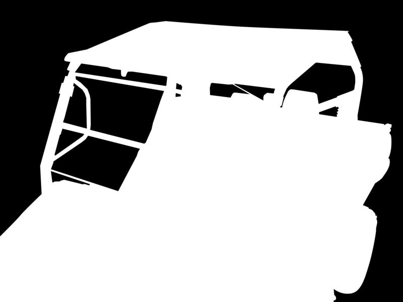 The steel reinforced, rigid housing mounts on the back and top of the roll cage. It holds two 6.