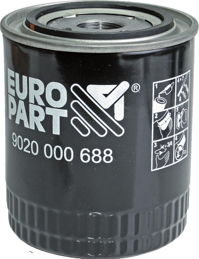 EUROPART oil filters production to the highest automotive standards (ISO TS 16949), certificated by TÜV Rheinland and continuously monitored use of the most modern filter materials in OEM quality