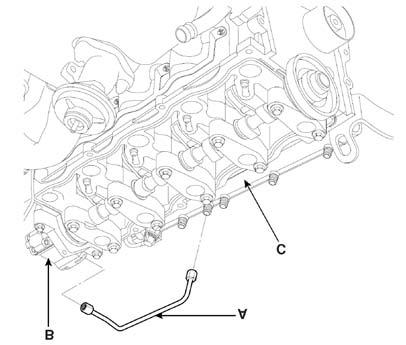 Engine Mechanical System 35 Cylinder Head Assembly 8. Install the intake/exhaust manifold assemblies. (Refer to Intake and exhaust system in this group) 9.
