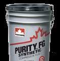 PURITY FG Compressor Fluid Outstanding oxidation resistance 4000 hour service in rotary screw compressors, and service per OEM guidelines in vane compressors Provides protection against rust and