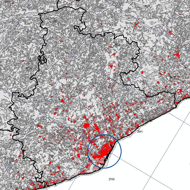 Areas (Barcelona) Urban shape = 603.
