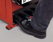 Foot pedal operation keeps hands