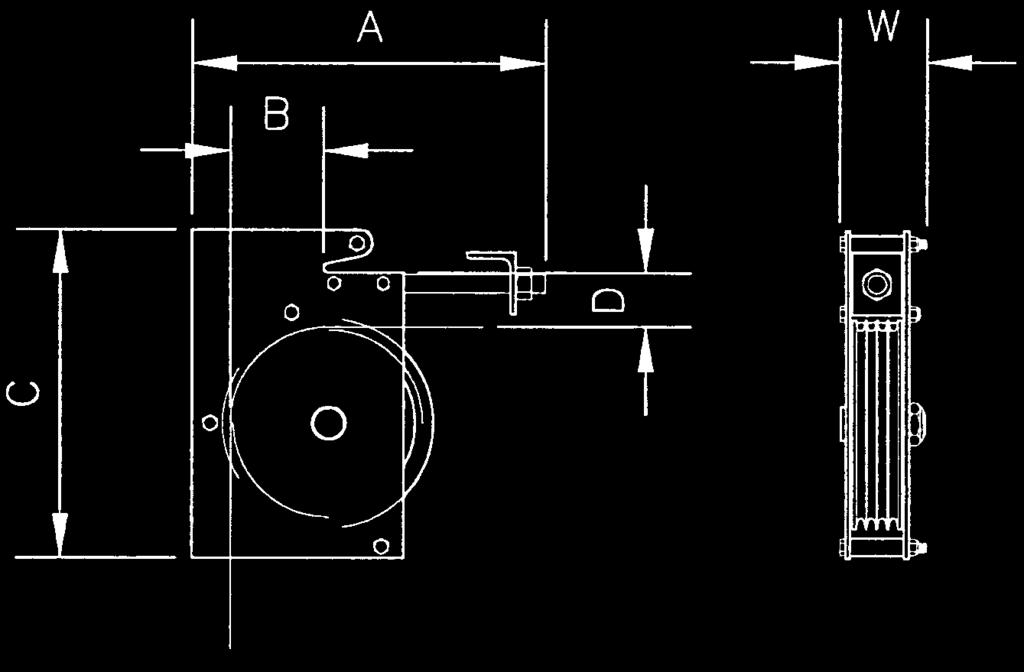 Bearing A B* B + C D W Number Diameter Material Diameter 2NC-10819R 1 8-1/2" Nylatron 500 17 mm 13-13/16" 2-1/16" 1-1/4" 12-1/4" 2-3/8" 2-3/16" 2CC-10819R 1 8-1/2" Cast Iron 500 17 mm 13-13/16"