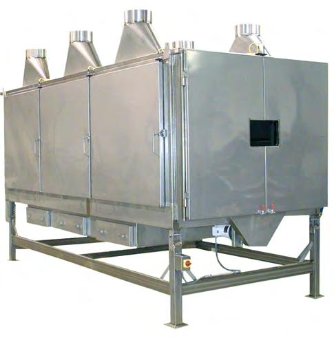 SIDE VENTED COATER Designed for continuous high volume application of water and solvent based coatings to a variety of products that include food, snacks, cereals and confections