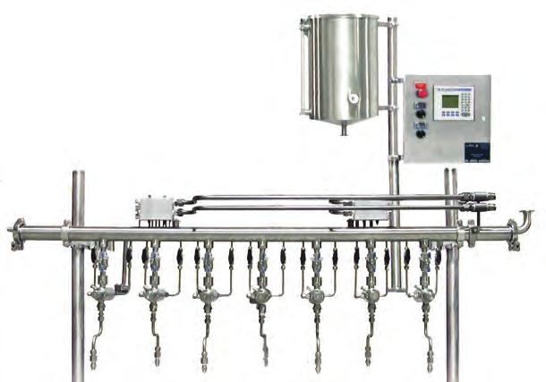 MASTER SERIES II AIRLESS BELT-TOP LIQUID APPLICATOR Meter and spray oils, antioxidants, vitamins, flavors, tack and release agents and other liquid coatings.