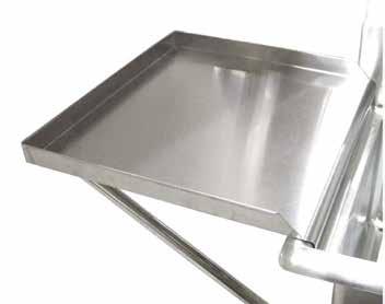 Clean Up Detachable Drain Boards DETACHABLE DRAIN BOARDS FEATURES 18 gauge 304 Series Stainless Steel Easy installation Adjustable leg brackets for drain angle Universal left or right application