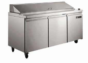 Refrigeration Salad/Sandwich Prep Tables CLASSIC-CHILL SERIES CSDR1-27CC CSDR2-48CC CSDR2-60CC SALAD/SANDWICH PREP TABLE FEATURES High quality Stainless Steel cabinets -- Features 24 gauge, Type 304