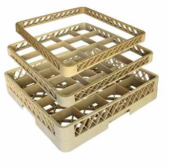 Smallwares Dishwasher Racks GLASS RACKS - POLYPROPOLENE Product # Colour Dimensions Number of Compartment