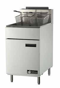 Prep & Cooking Equipment Fryers FRYERS FEATURES RCTSF-40N RCTSF-75N Durable Stainless Steel structure that is corrosion resistant and easy to clean Simple and robust structure, easy to manipulate and