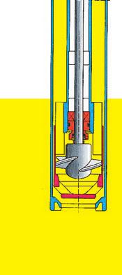 Before the motor is switched off, the flowback stop valve at the pump inlet must be closed by operating the lever.