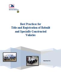 Unconventional Vehicles Working Group Deliverable #3: Best Practices Guide for Title and