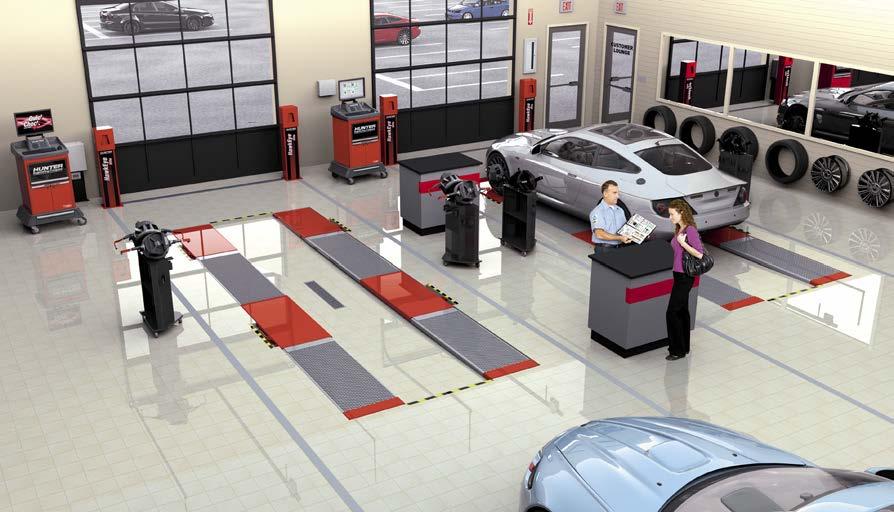 Configurations for every shop dozens of installation possibilities Sample system Quick Check System Inspection Area Requirement The Quick Check System is placed in front of the vehicle