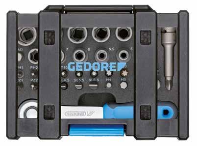 MAGIC 666-U-20 BIT BOX WITH RATCHET 1/4" 35 pieces Particularly thin-walled 1/4" sockets For mechanical and hand-operated use In plastic box with inspection window in a foam module