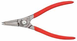MAGIC 80 AE 0 - AE 4 CIRCLIP PLIERS FOR EXTERNAL RETAINING RINGS Form A For safety rings as per DIN 471, DIN 983 DIN 5254 Form A Straight jaws Inside-positioned opening spring Pressed-in tips of