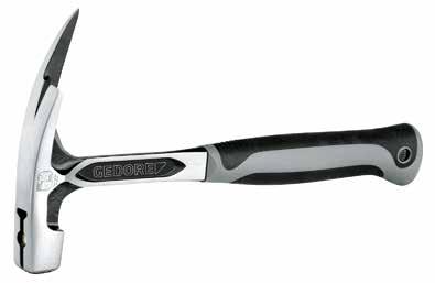 048 049 75 GSTM CARPENTER'S HAMMER Head and handle forged in one piece, nearly unbreakable Ergonomic, air-cushioned 2-component handle Optimum