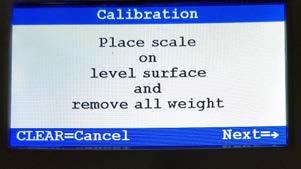 The required calibration standard will be the Unit of Measure (UOM) for which the scale is configured. If Everlock is activated the scale can only be calibrated in the locked unit of measure.