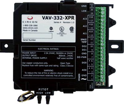 FULLY PROGRAMMABLE VAV TERMINAL UNIT CONTROLLER EXTERNAL DAMPER MOTOR VAV 332 XPR OVERVIEW The HVAC building automation controls market requires a flexible, economical, fully programmable VAV