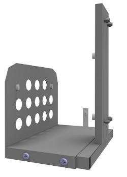 powder coating, thickness 80 µm approx., colour RAL 7047 17 PC holder for SybaPro experiment trolleys, height/width adjustable ST7200-5A 1 Shelf for desktop PC made of 1.