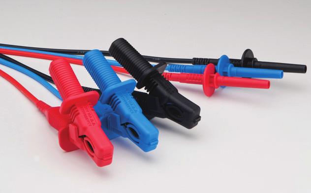 TEST LEADS SUPPLIED CONT. MEDIUM INSULATED TEST CLIP 3 M X 3 LEADSET - 15 KV These test leads are supplied as an option on the MIT1525.