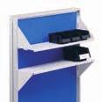 The shelf can sit on the brackets as normal or hang from the brackets to provide end stops. Load capacity 10 kg. Max. 3 shelves/one side.