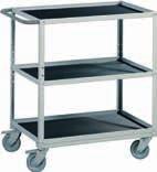 SAP trolley provides extra workspace for the TP workbench. Lower shelf is available separately. Height adjustment with allen key between 650-900 mm.